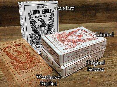 1864 Saladee's Replica Playing Cards Limited Hart's Linen Eagle Deck - Image 4