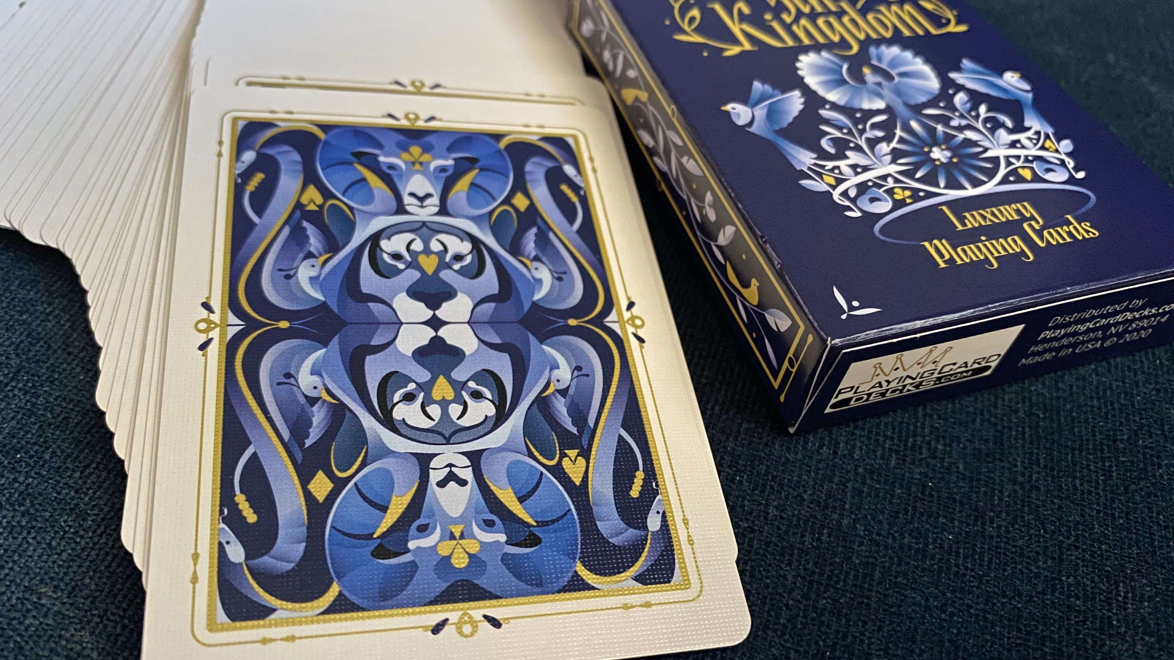 5th Kingdom Blue Gilded Playing Cards USPCC - Image 3