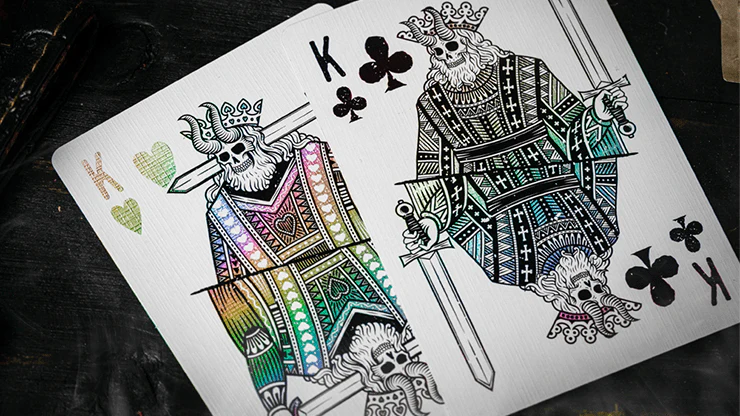 666 Dark Reserves Holographic Foiled Edition Playing Cards Cartamundi - Image 6