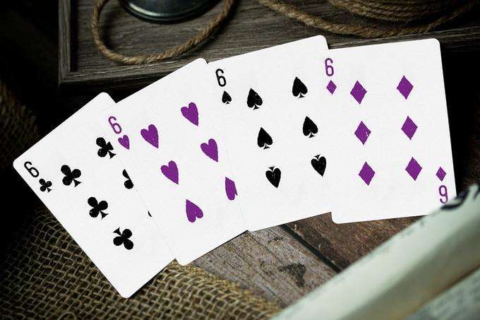 666 Emerald Hellfire & Purple Inferno Gilded Playing Cards 2 Deck Set Cartamundi - Image 4
