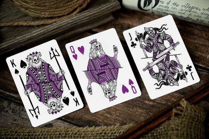 666 Emerald Hellfire & Purple Inferno Playing Cards 2 Deck Set Cartamundi - Image 7