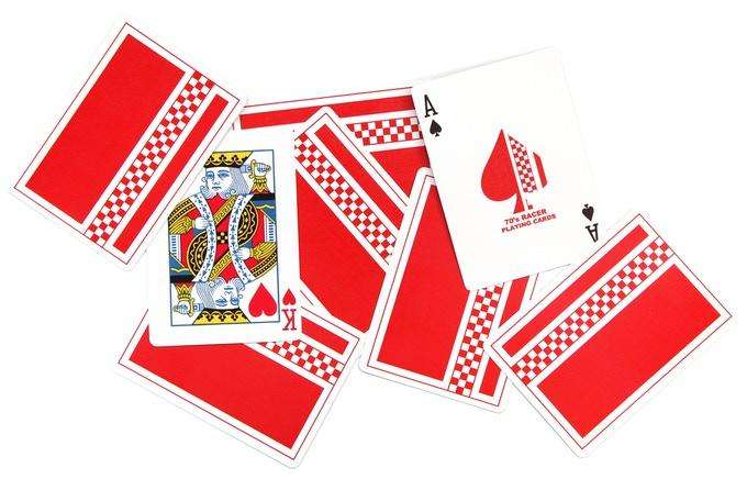70's Racer Cardistry Playing Cards USPCC - Red & Blue - Image 2