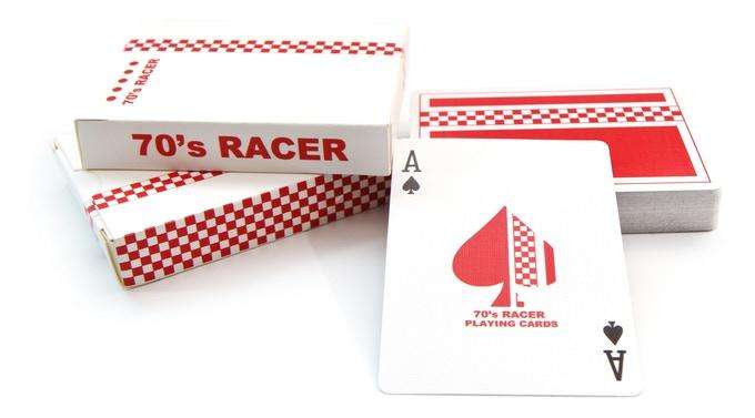 70's Racer Cardistry Playing Cards USPCC - Red & Blue - Image 3