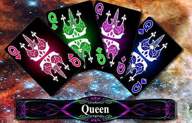 A-GLO Bicycle Playing Cards - Blue & Red - Image 7