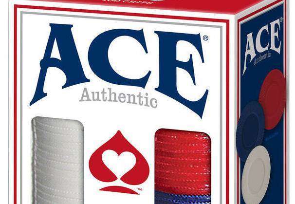 Ace Authentic 100 Count Poker Chips Cartamundi