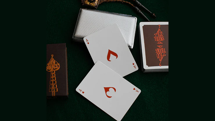 Ace Fulton's 10 Year Anniversary Brown Playing Cards USPCC - Image 3