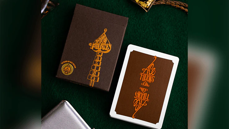 Ace Fulton's 10 Year Anniversary Brown Playing Cards USPCC - Image 5