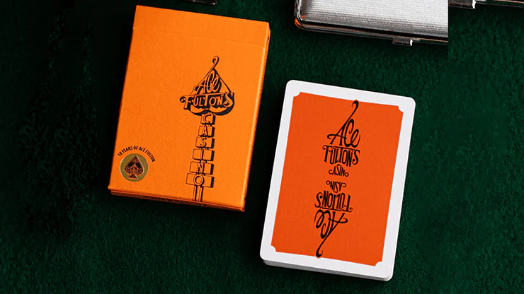 Ace Fulton's 10 Year Anniversary Orange Playing Cards USPCC - Image 3