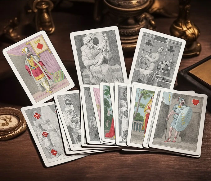Ackermann Bartlett 1818 Gilded Transformation Playing Cards USPCC - Image 7
