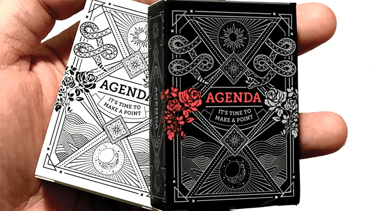 Agenda 2 Deck Set Mini Black & White Playing Cards - Image 10