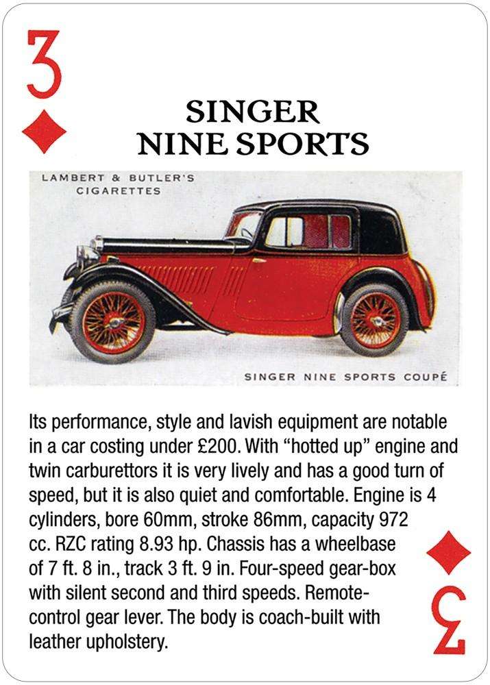 Antique Motor Cars Playing Cards USGS - Image 2
