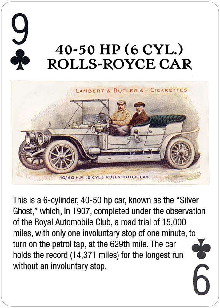 Antique Motor Cars Playing Cards USGS - Image 3