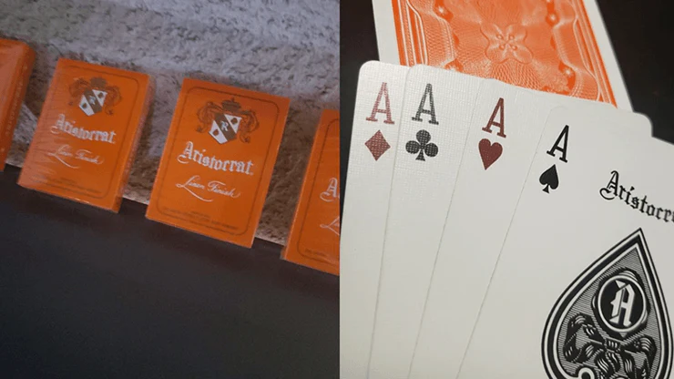 Aristocrat Orange Playing Cards USPCC - Image 3