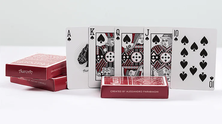 Aurora Red Playing Cards USPCC - Image 3