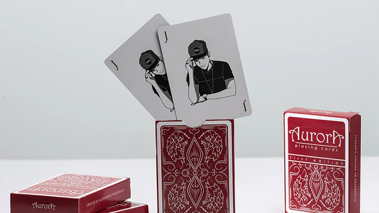 Aurora Red Playing Cards USPCC - Image 5