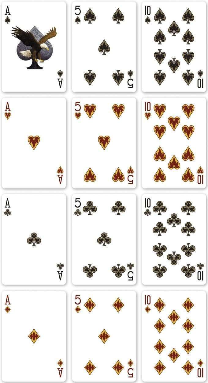 Bald Eagle Bicycle Playing Cards with Numbered Seal - Image 3