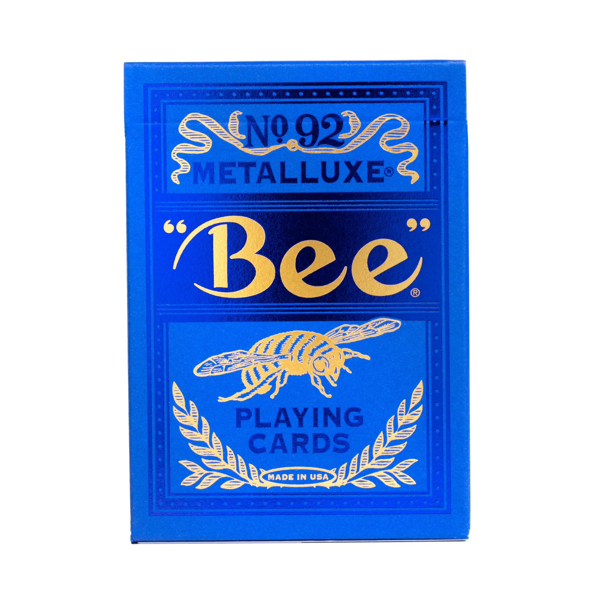 Bee MetalLuxe Blue Playing Cards - Casino Tradition Meets Foil-Finished Luxury - Image 4