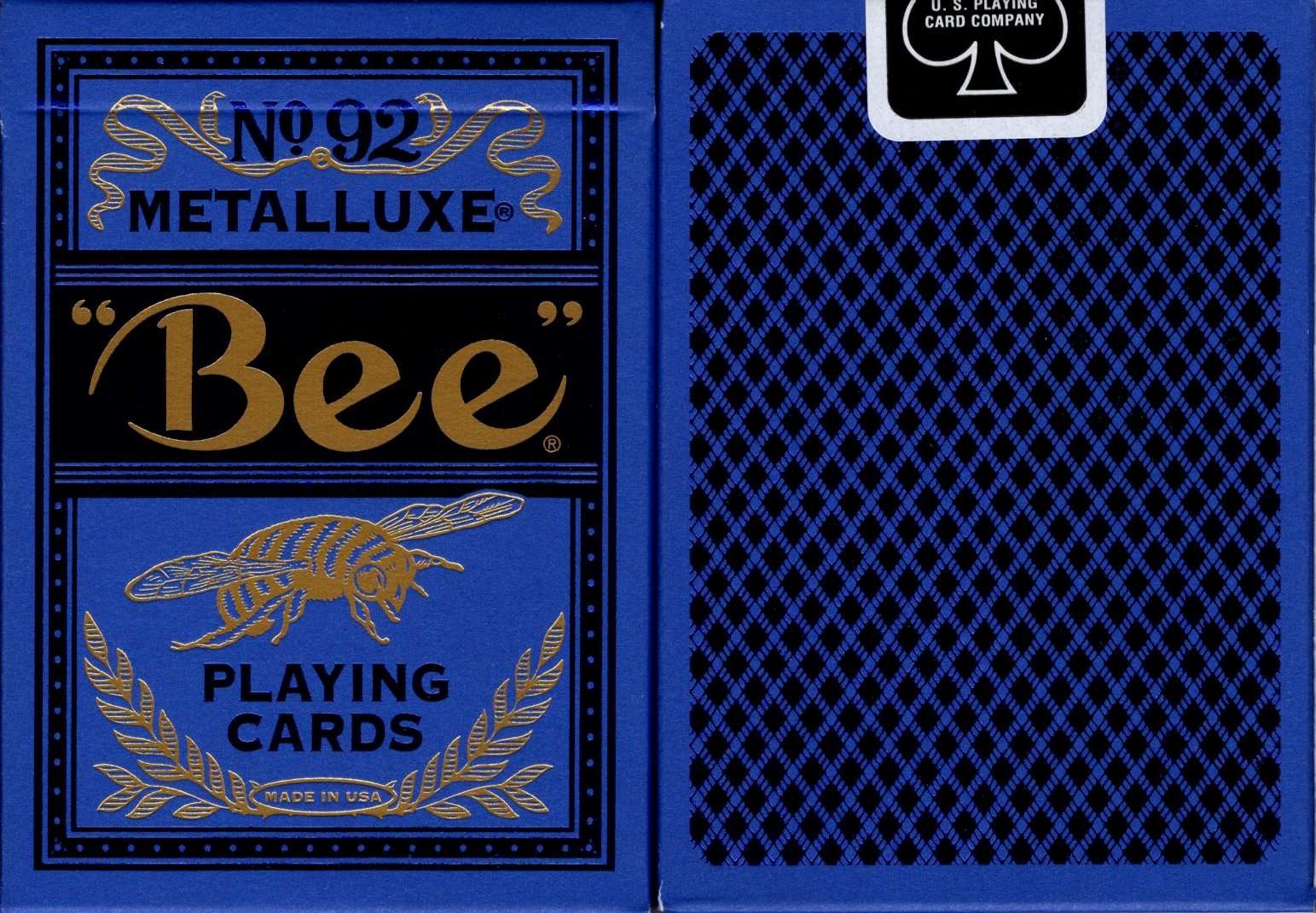 Bee MetalLuxe Blue Playing Cards - Casino Tradition Meets Foil-Finished Luxury - Image 5