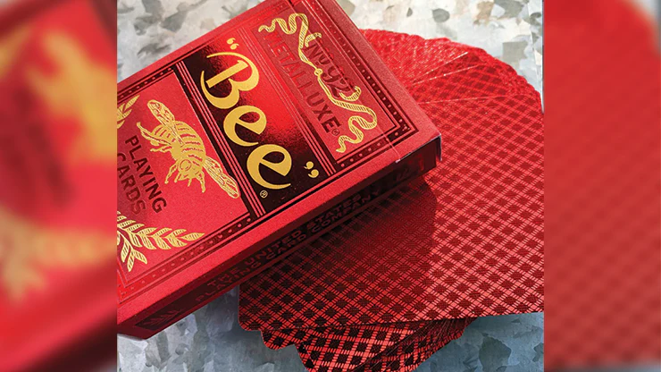 Bee MetalLuxe Red Playing Cards - Image 2