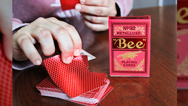 Bee MetalLuxe Red Playing Cards - Image 4