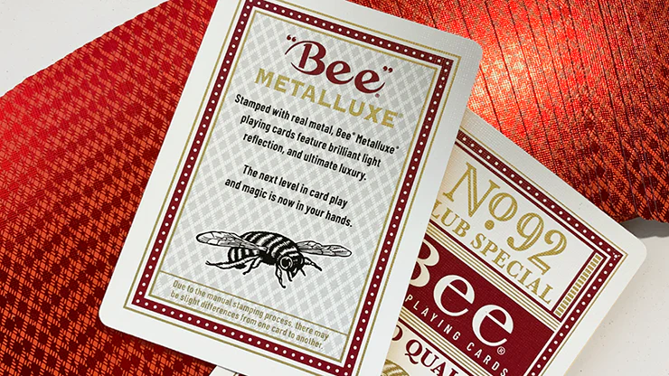Bee MetalLuxe Red Playing Cards - Image 5