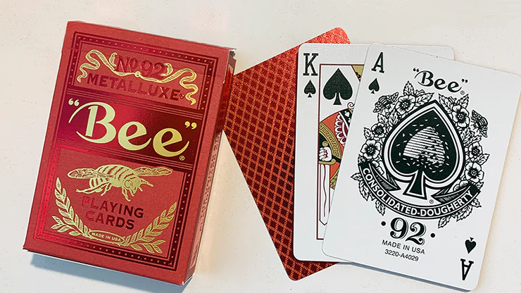 Bee MetalLuxe Red Playing Cards - Image 6