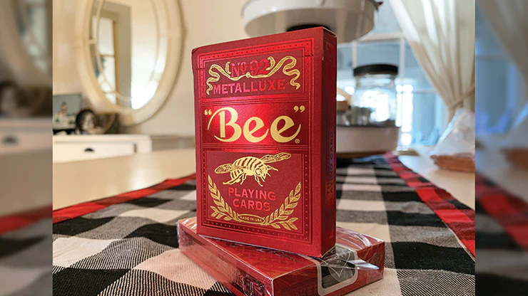Bee MetalLuxe Red Playing Cards - Image 7