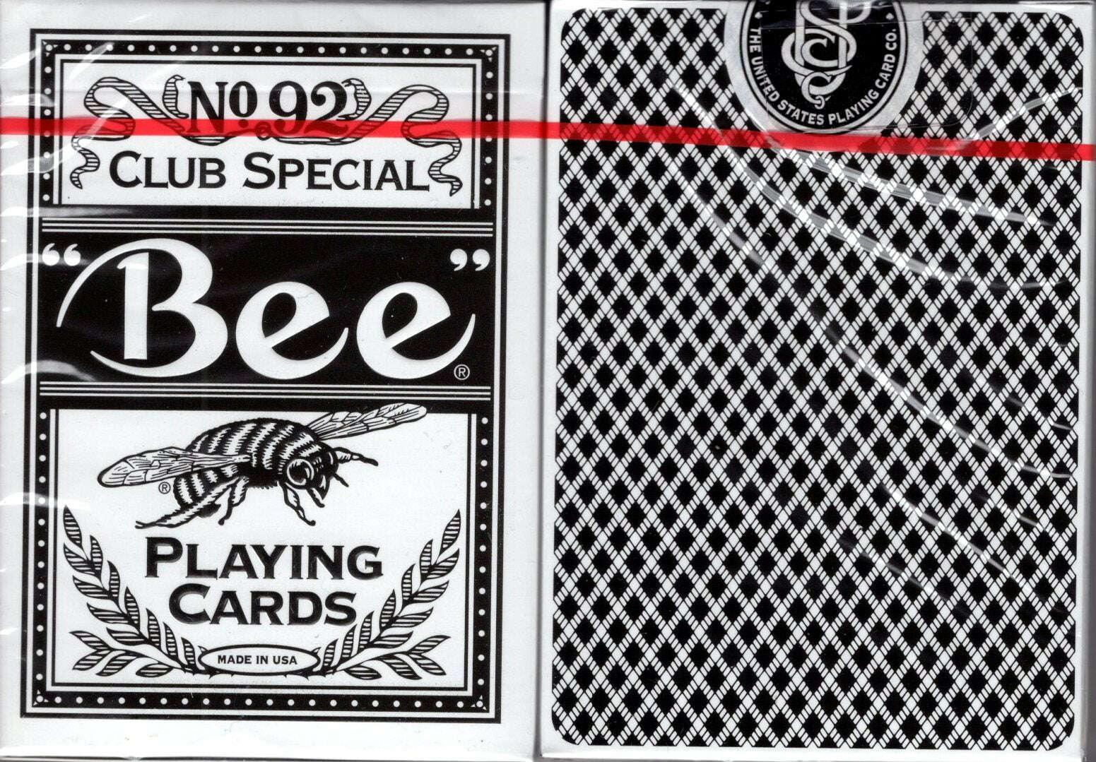 Bee Signature Black Playing Cards