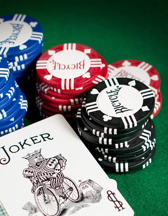 Bicycle 8 Gram Clay Filled Poker Chips - 50 Count Set - Image 3