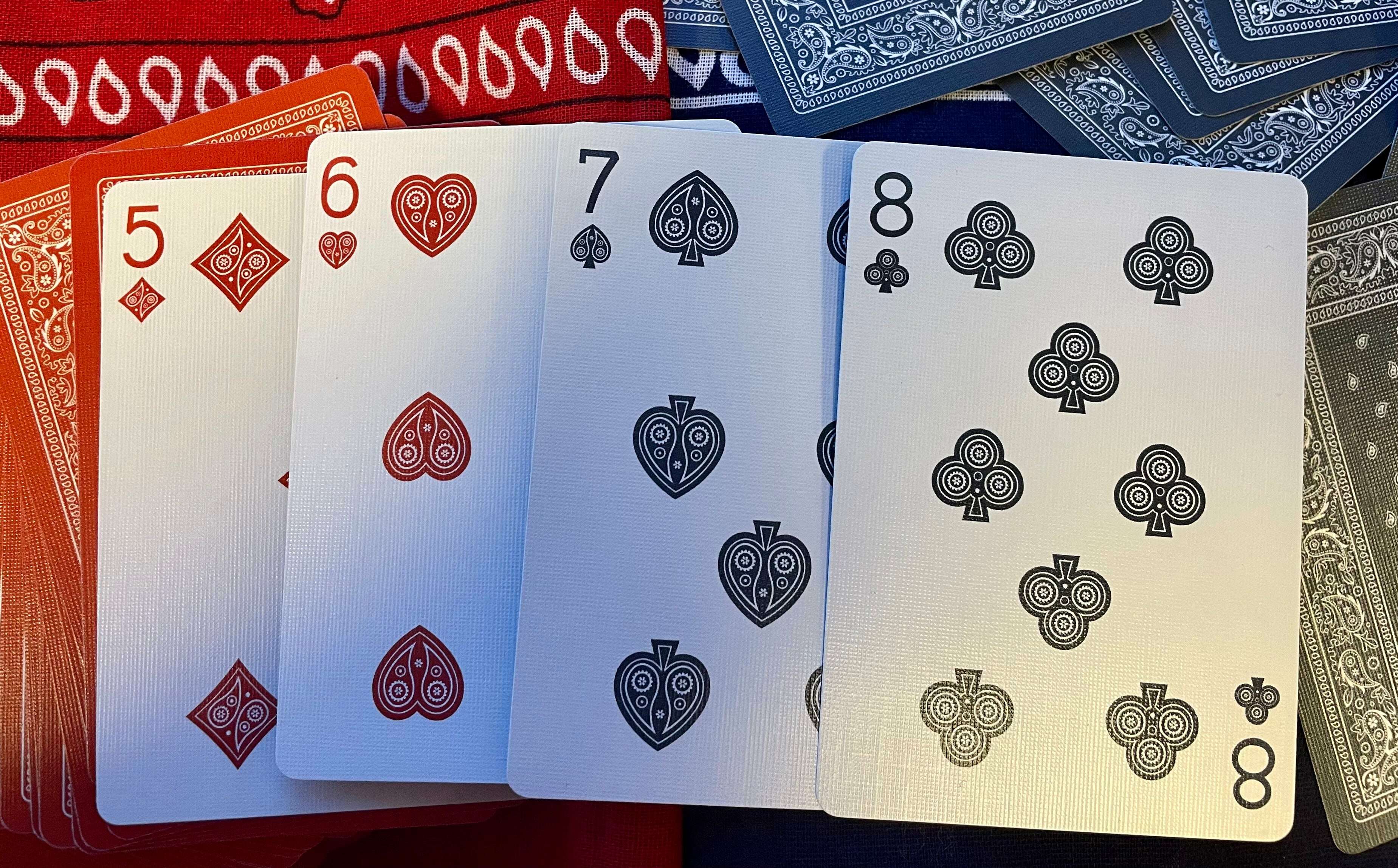 Bicycle Bandana Gilded Playing Cards - Worn Demin Blue - Image 8