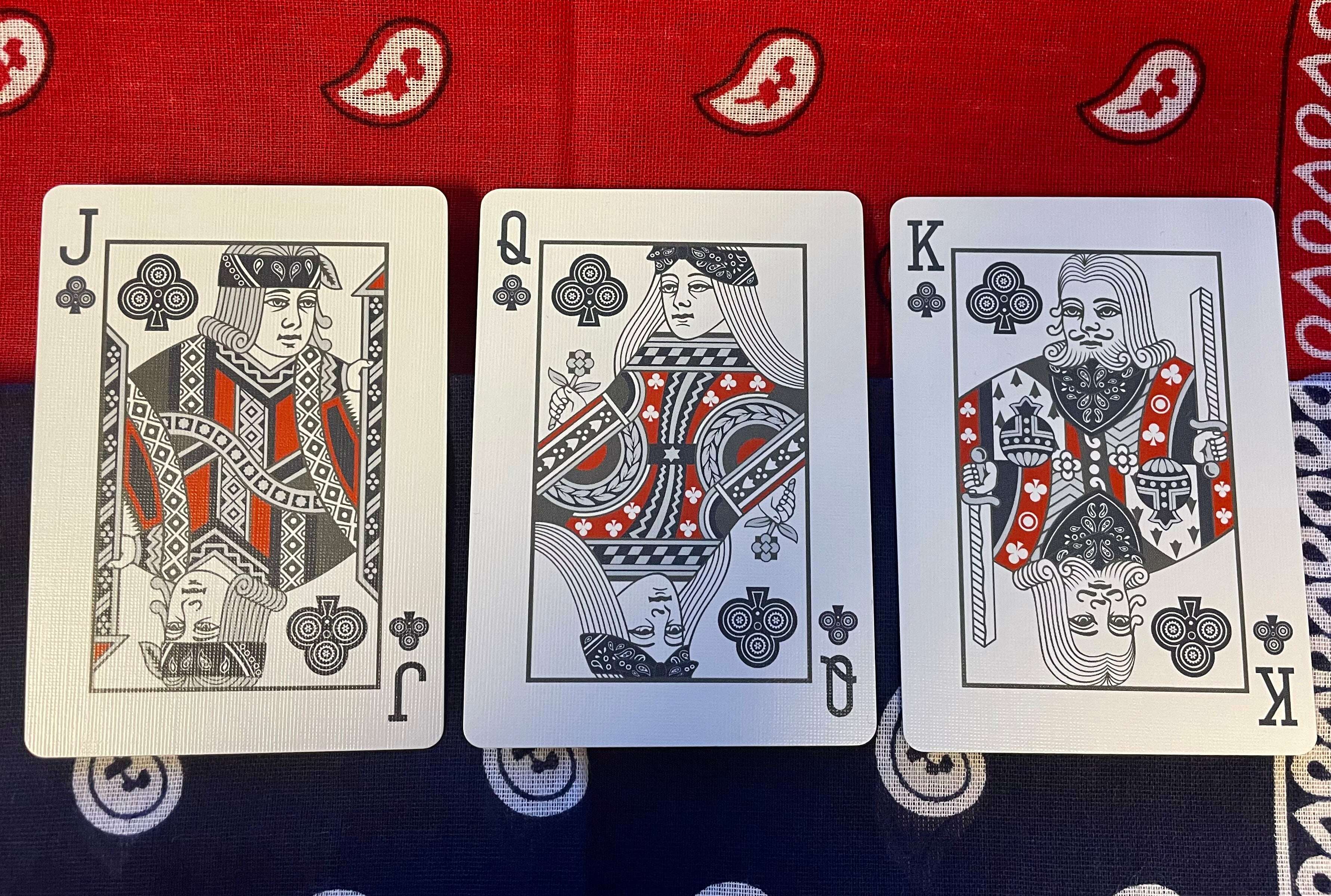 Bicycle Bandana Playing Cards - Worn Denim Blue - Image 5
