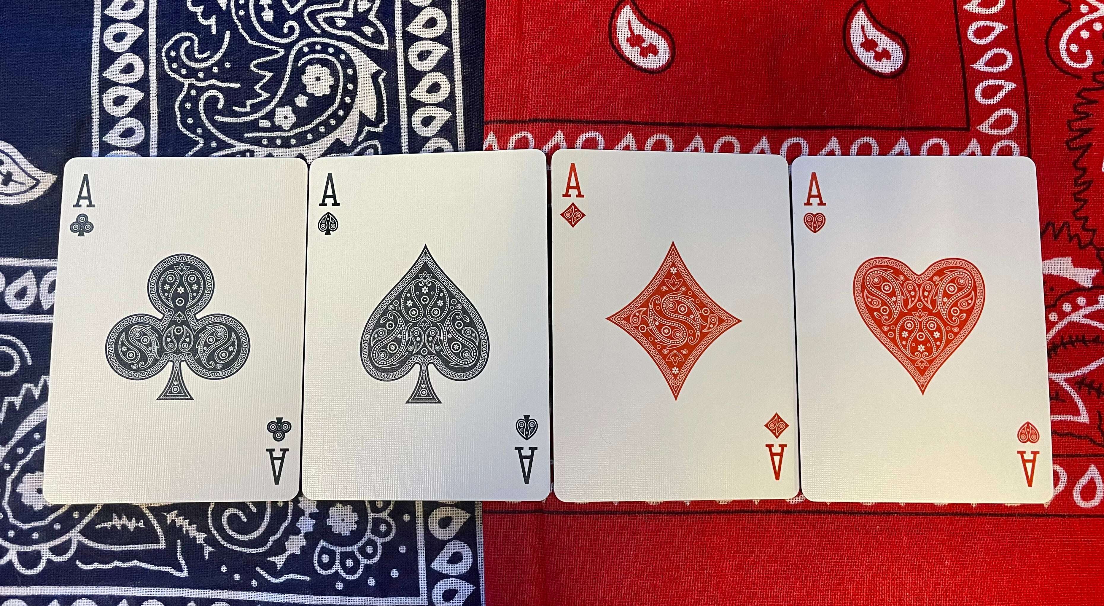 Bicycle Bandana Gilded Playing Cards - Sun Bleached Crimson - Image 7
