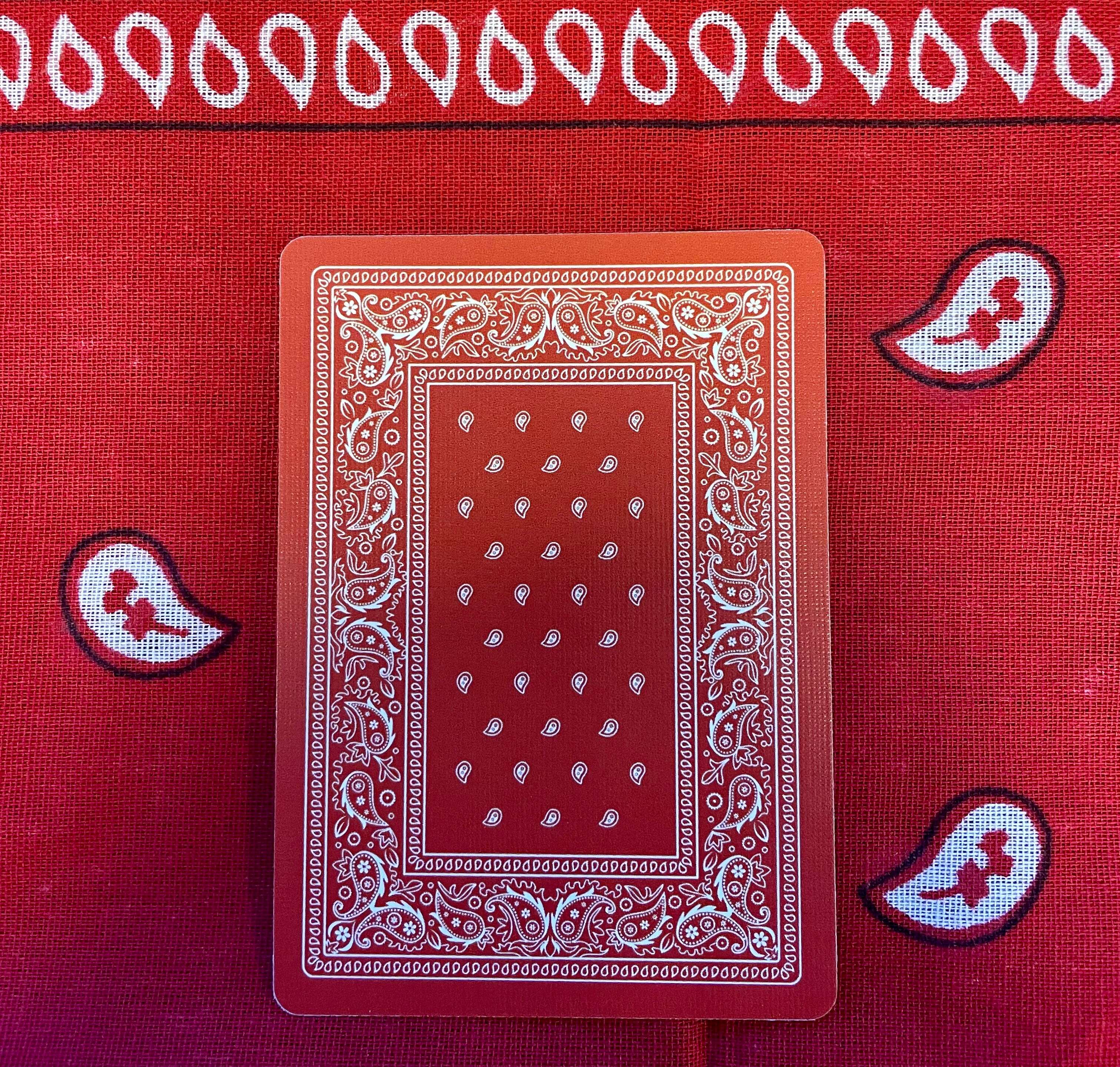 🎄FLASH SALE - Bicycle Bandana Playing Cards - Sun Bleached Crimson - Image 8
