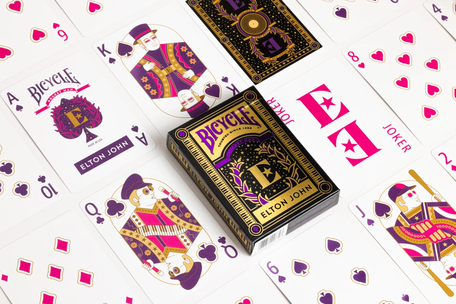 Elton John Playing Cards - By Bicycle and the Rocket Man Himself! - Image 2