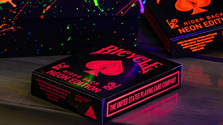 Bicycle Star-Fire Pink Neon Playing Cards with Numbered Seal