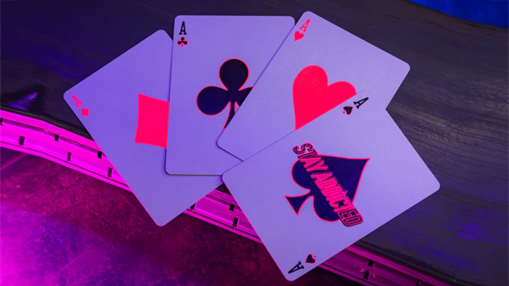 Bicycle Star-Fire Pink Neon Playing Cards with Numbered Seal - Image 4