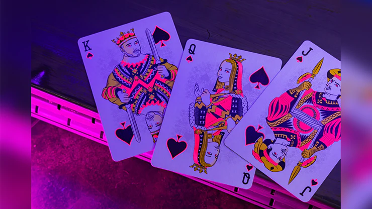 Bicycle Star-Fire Pink Neon Limited Edition Playing Cards - Glows Under Blacklight - Image 6