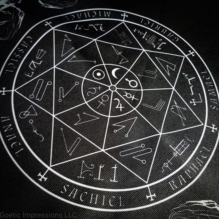 Black 7 Archangel Altar Cloth - Image 3