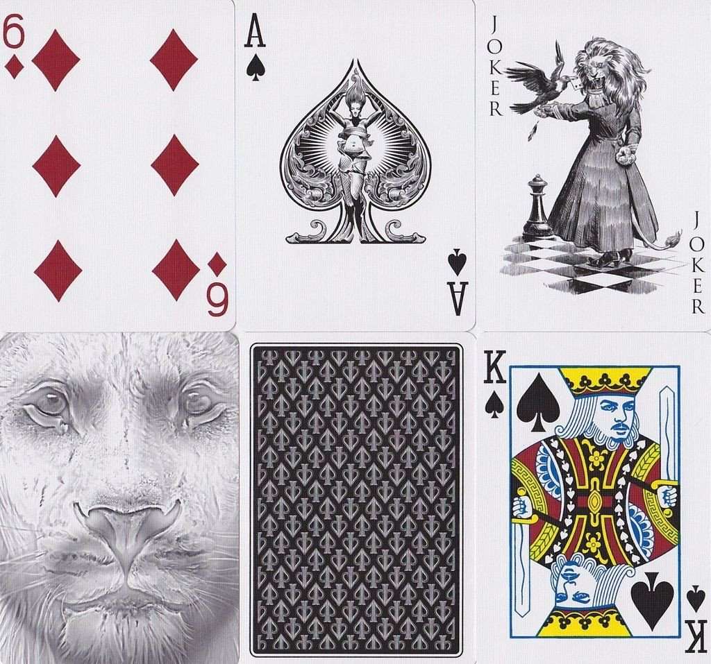 Black Lions Playing Cards USPCC - Image 2