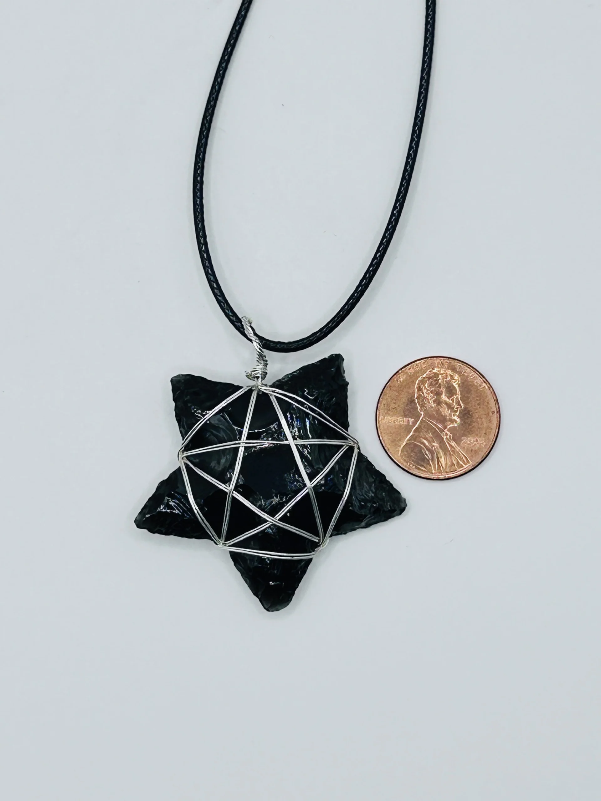 Black Obsidian Star Necklace - Image 2