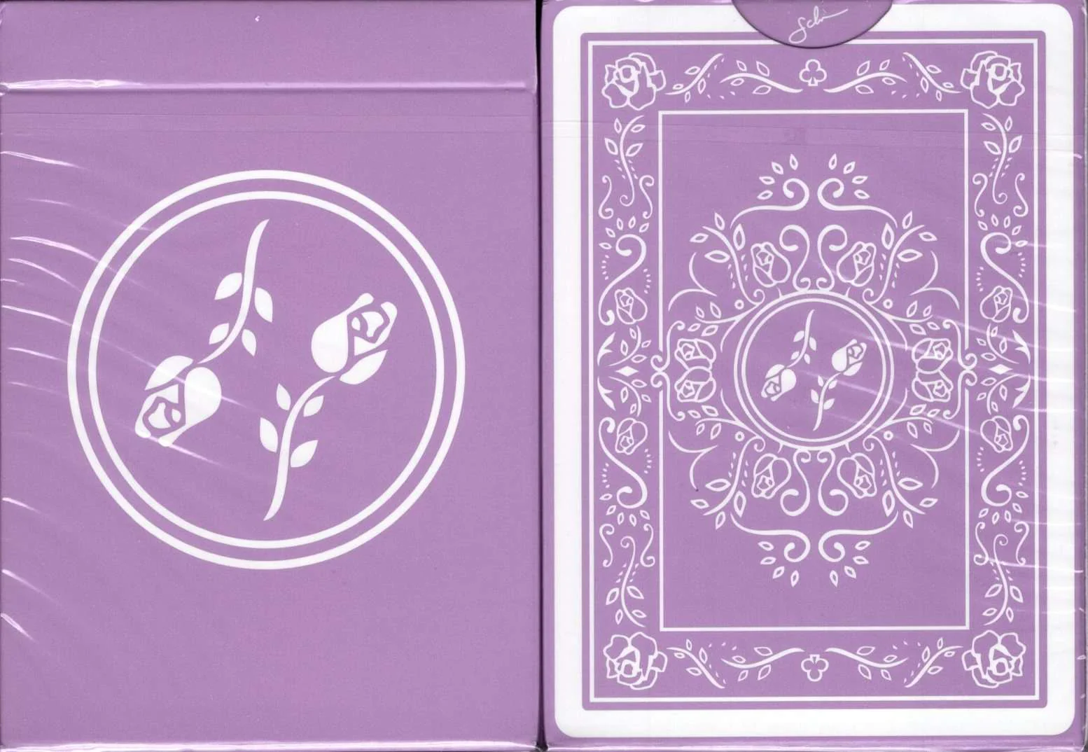 Black Roses Lavender Marked Playing Cards USPCC