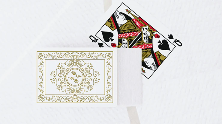 Black Roses White Gold Playing Cards USPCC - Image 3