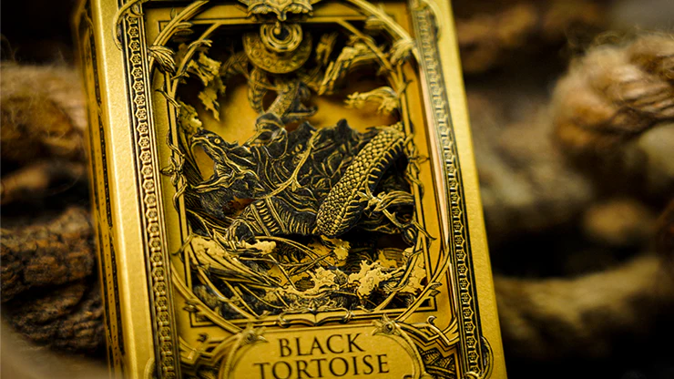 Black Tortoise Black Gold Box Set by Ark Playing Cards with Unique Serial Number - Image 3