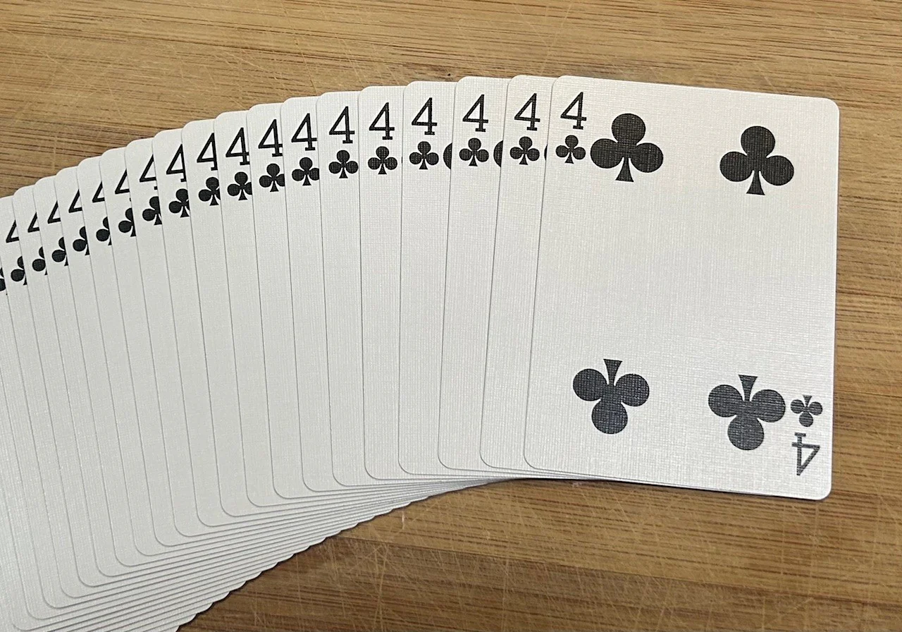 Blue One-Way Forcing Deck - 4 of Clubs - Image 2