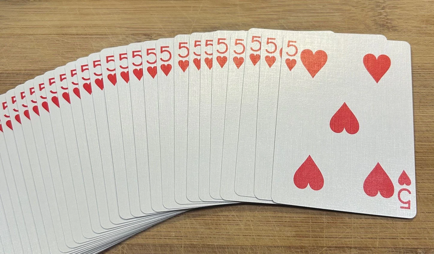 Blue One-Way Forcing Deck - 5 of Hearts - Image 2