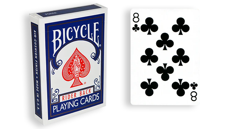 Blue One-Way Forcing Deck - 8 of Clubs