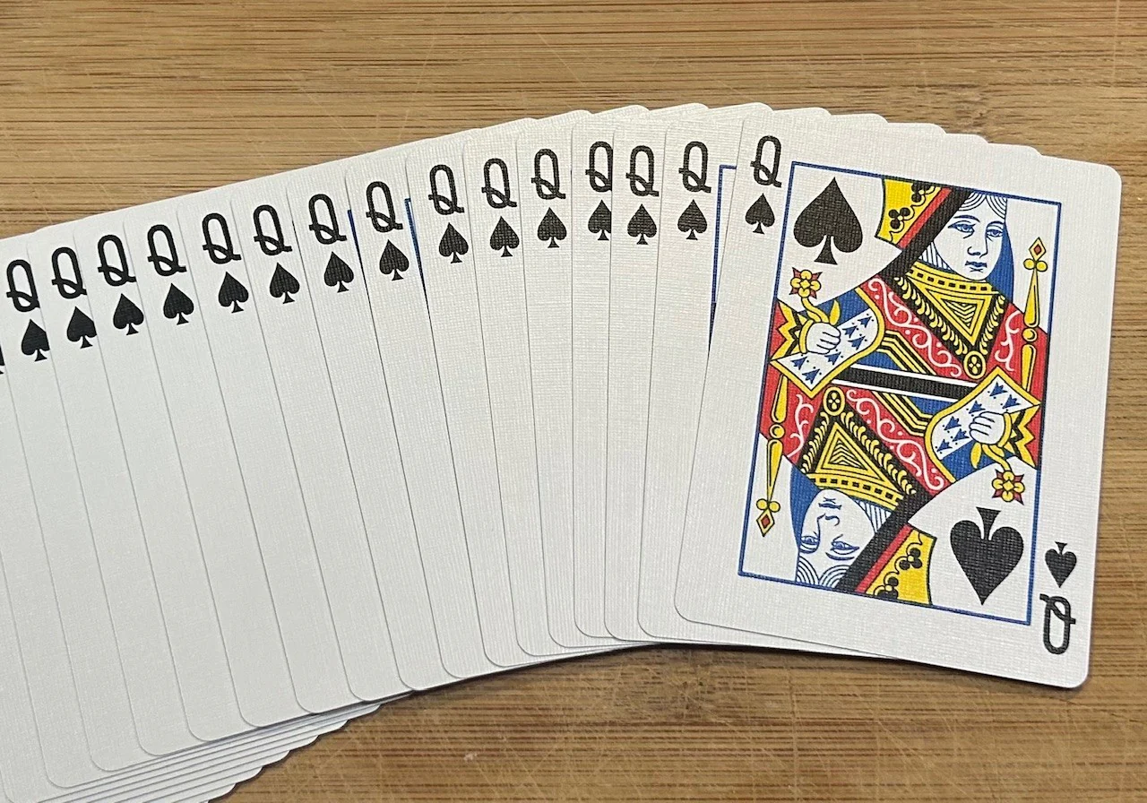 Blue One-Way Forcing Deck - Queen of Spades - Image 2