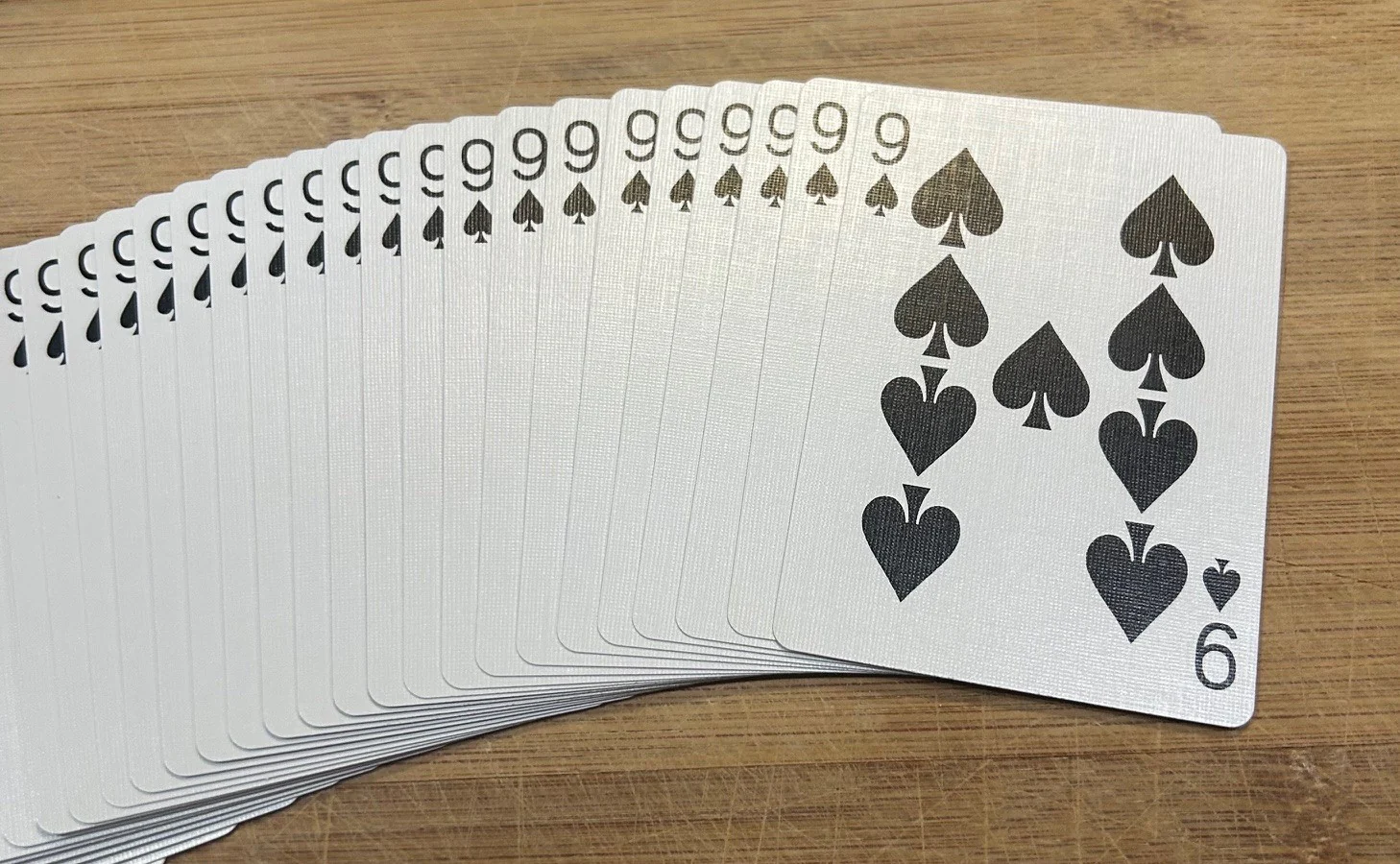 Blue One-Way Forcing Deck - 9 of Spades - Image 2