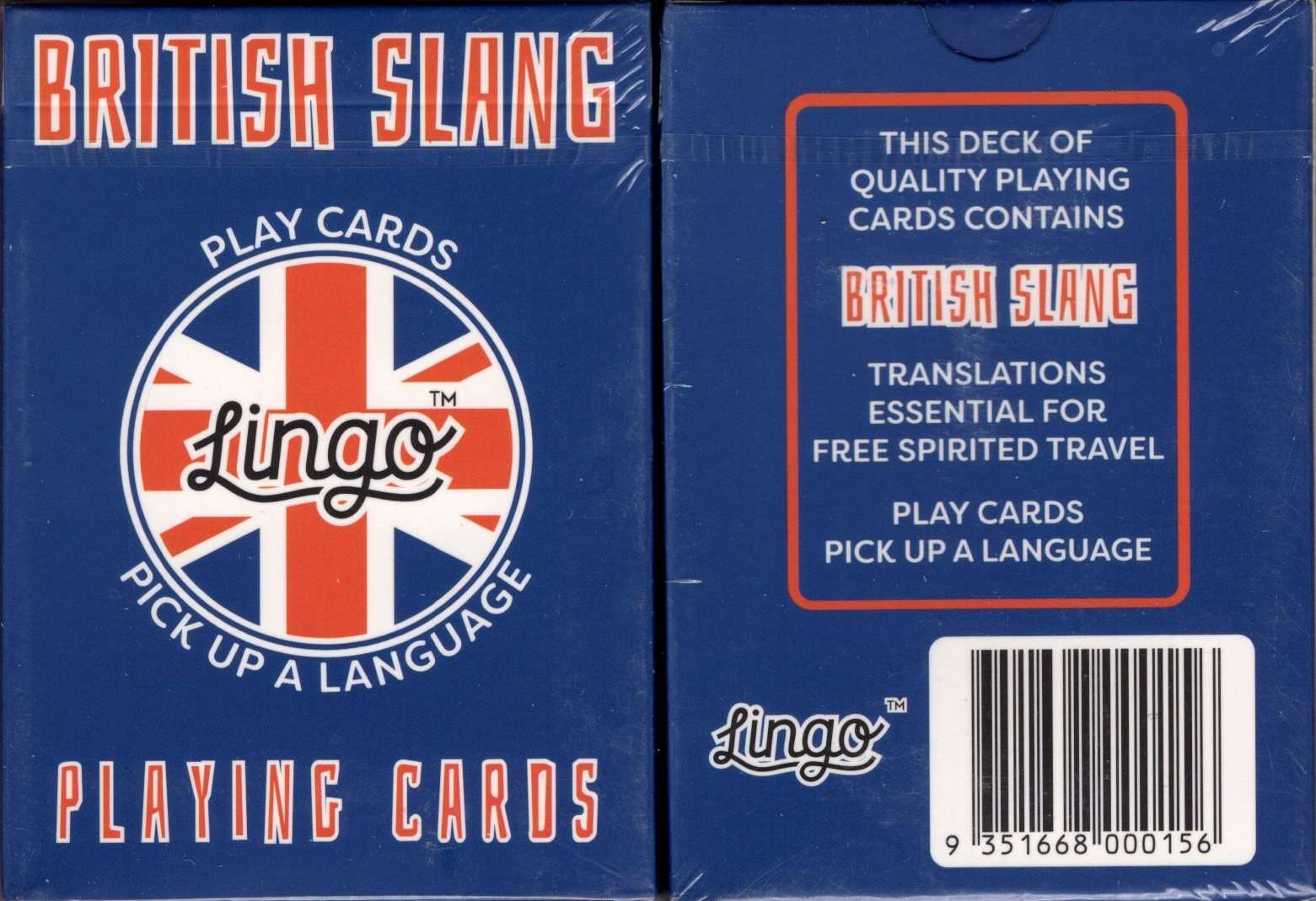 British Slang Lingo Playing Cards