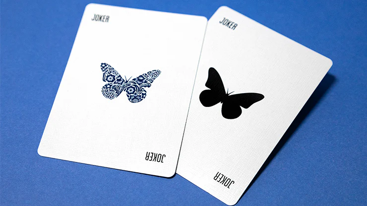 Butterfly Worker Marked Playing Cards Blue Cartamundi - Image 3